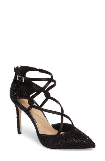 Women's Jewel Badgley Mischka Alivia Ii Strappy Pump M - Black