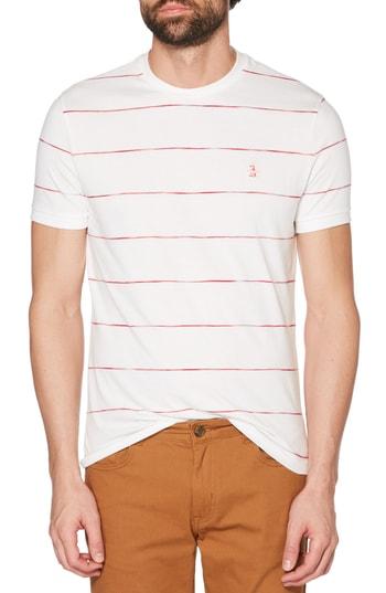 Men's Original Penguin Space Dye Stripe T-shirt - White