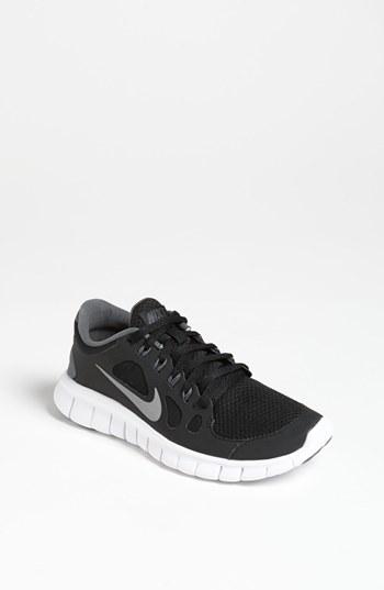 Nike 'free Run 5.0' Running Shoe (big Kid) Black/ White