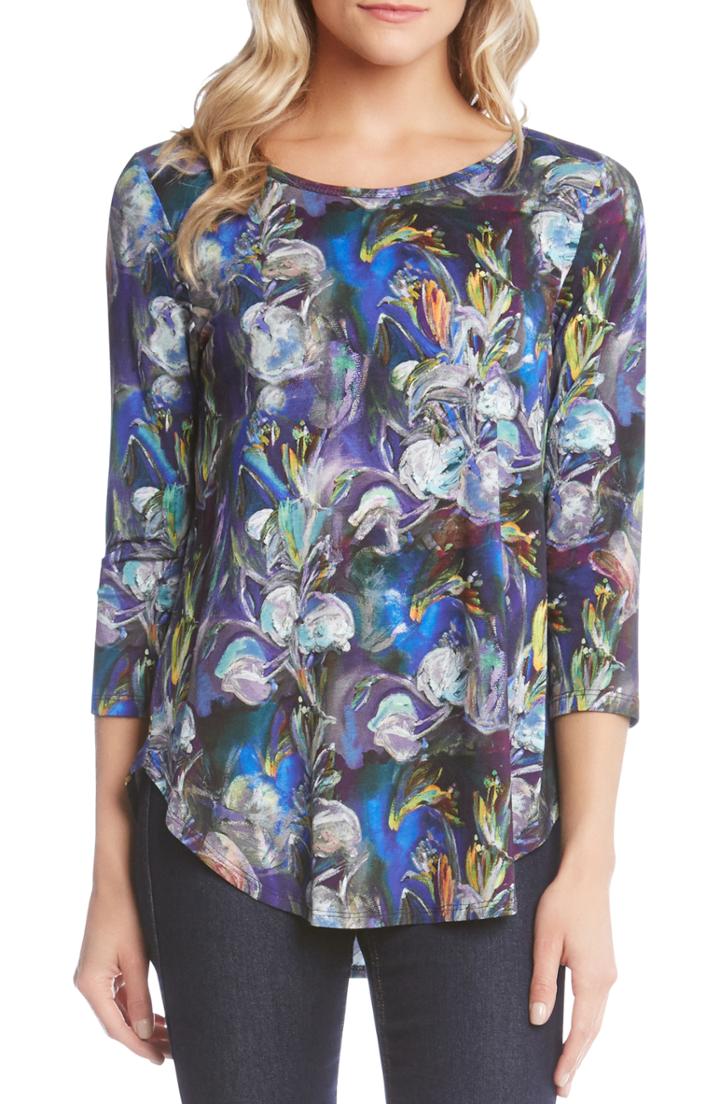 Women's Karen Kane Floral Shirttail Top