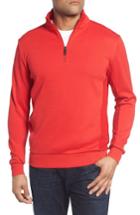 Men's Bugatchi Regular Fit Knit Quarter Zip Pullover - Red