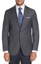 Men's David Donahue Arnold Classic Fit Check Wool Sport Coat S - Grey