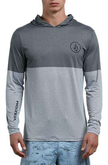 Men's Volcom Lido Hooded Surf Shirt - Metallic