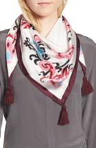 Women's Kate Spade New York Tapestry Square Silk Scarf, Size - Ivory