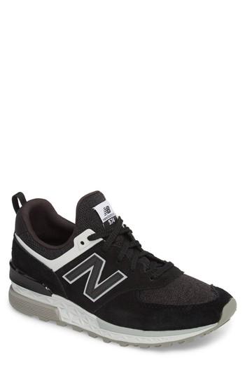 Men's New Balance 574 Sport Sneaker .5 D - Black