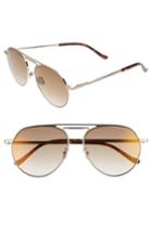 Men's Cutler And Gross 56mm Polarized Aviator Sunglasses - Brown Gold/ Brown