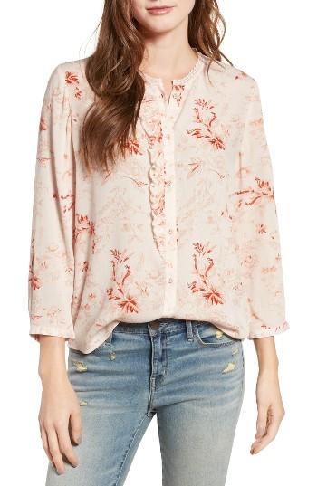 Women's Hinge Ruffle Top, Size - Pink