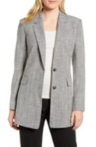 Women's Emerson Rose Long Herringbone Blazer - Black