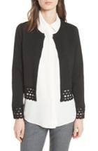 Women's Maje Marseille Cutout Trim Cardigan - Black