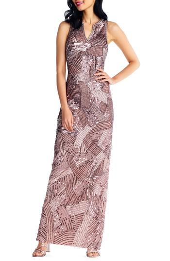Women's Adrianna Papell Sequin Gown - Coral