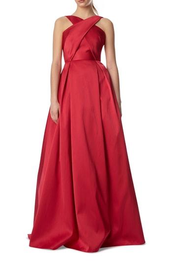 Women's Ml Monique Lhuillier Cross Front Ball Gown - Pink