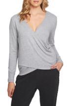 Women's 1.state Wrap Front Knit Top, Size - Grey