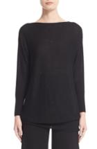 Women's Lela Rose Sequin Knit Silk Blend Sweater - Black