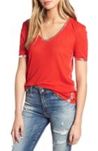 Women's Zadig & Voltaire Tino Foil Trim Tee - Red