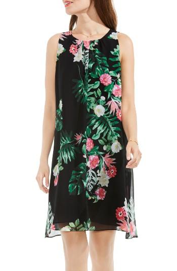 Women's Vince Camuto Havana Tropical A-line Dress - Black