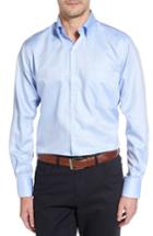 Men's Peter Millar Crown Soft Pinpoint Fit Sport Shirt, Size Small - Blue