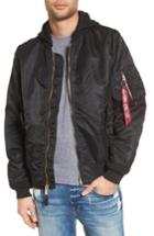 Men's Alpha Industries L-2b Natus Water Resistant Flight Jacket - Black