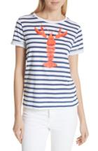 Women's Kate Spade New York Lobster Stripe Tee, Size - White