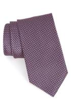 Men's Brioni Geometric Silk Tie, Size - Pink