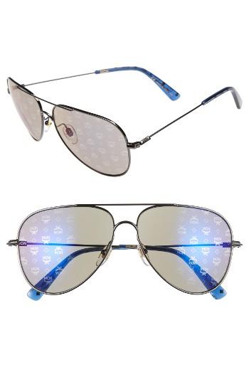 Women's Mcm 60mm Aviator Sunglasses - Silver