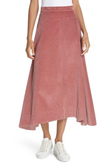 Women's Elizabeth And James Danielle Corduroy Midi Skirt - Pink