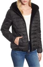 Women's Marc New York Reversible Packable Faux Fur Jacket - Black