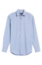 Men's Boss Jerris Slim Fit Easy Iron Check Dress Shirt .5 - Blue
