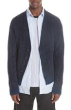 Men's 3.1 Phillip Lim Brushed Jacquard Cardigan - Blue/green