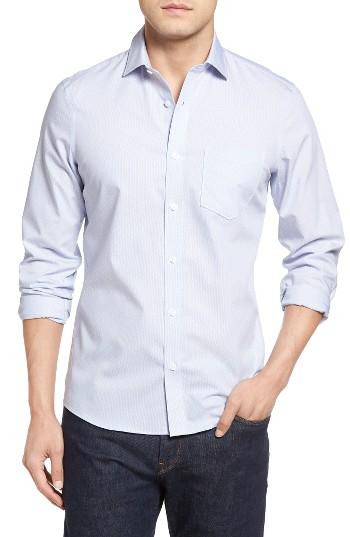 Men's Nordstrom Men's Shop Trim Fit Non-iron Dobby Sport Shirt