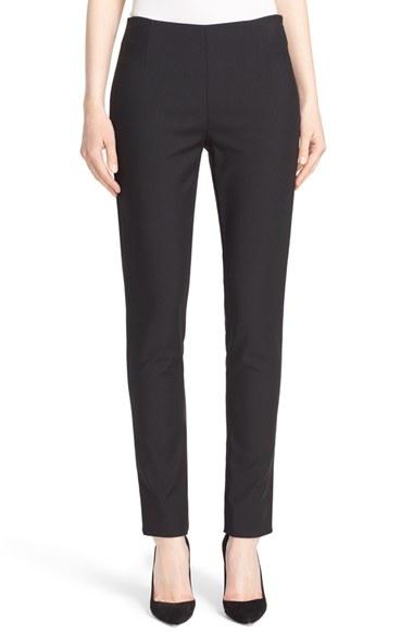 Women's Lela Rose 'catherine' Stretch Twill Ankle Pants - Black