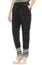 Women's Vince Camuto Fan Print Pants, Size - Black