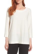 Women's Eileen Fisher Boxy Jersey Top, Size - Ivory