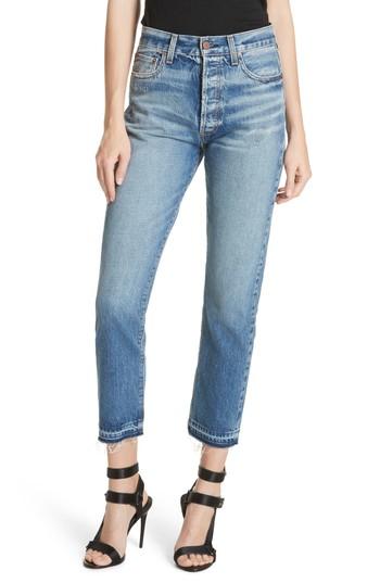 Women's Ao. La Amazing Release Hem Slim Girlfriend Jeans - Blue