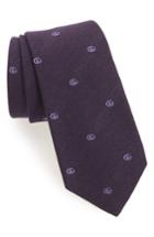 Men's Gucci Gg Chevron Jacquard Tie, Size - Purple