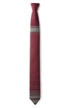 Men's Title Of Work Stripe Silk & Wool Tie, Size - Red
