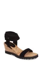 Women's Pelle Moda Rian Wedge Sandal M - Black