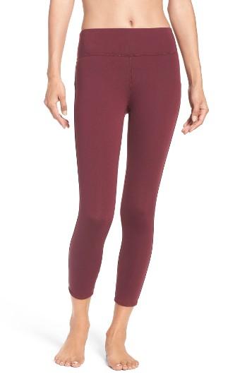 Women's Free People Kali Crop Leggings - Burgundy