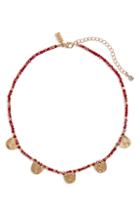 Women's Canvas Jewelry Half Moon Collar Necklace