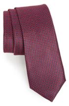 Men's Nordstrom Men's Shop Colombo Neat Silk Tie, Size - Red