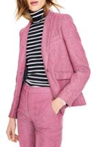 Women's Boden British Tweed Wool Blazer - Pink