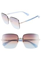 Women's Kate Spade New York Janays 61mm Rimless Square Sunglasses - Blue