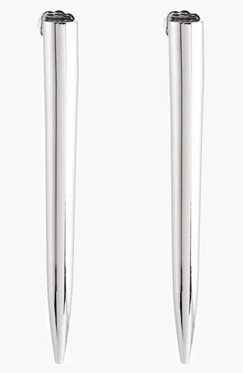 Eddie Borgo Long Spike Stud Earrings Silver