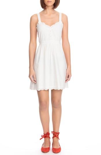 Women's Sezane Austin Back Tie Sundress Us / 34 Fr - White