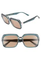 Women's Celine 56mm Smart Fit Sunglasses - Transparent Green/ Brown