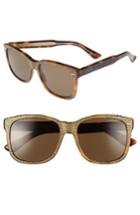 Women's Gucci 56mm Sunglasses - Havana/ Brown
