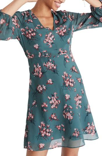 Women's Madewell Marguerite Swing Dress - Green