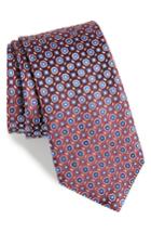 Men's Boss Medallion Neat Silk Tie, Size - Red
