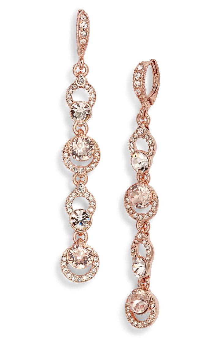 Women's Givenchy Pave Crystal Linear Drop Earrings