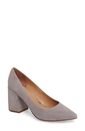 Women's Linea Paolo Blair Block Heel Pump .5 M - Grey