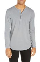 Men's Goodlife Scallop Hem Henley Shirt - Grey